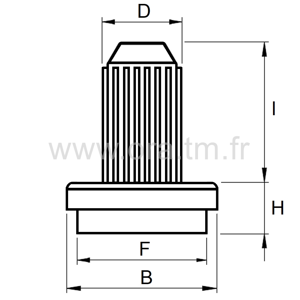 PTDF - PATIN ATTACHE TENON - BASE APPUI FEUTRE