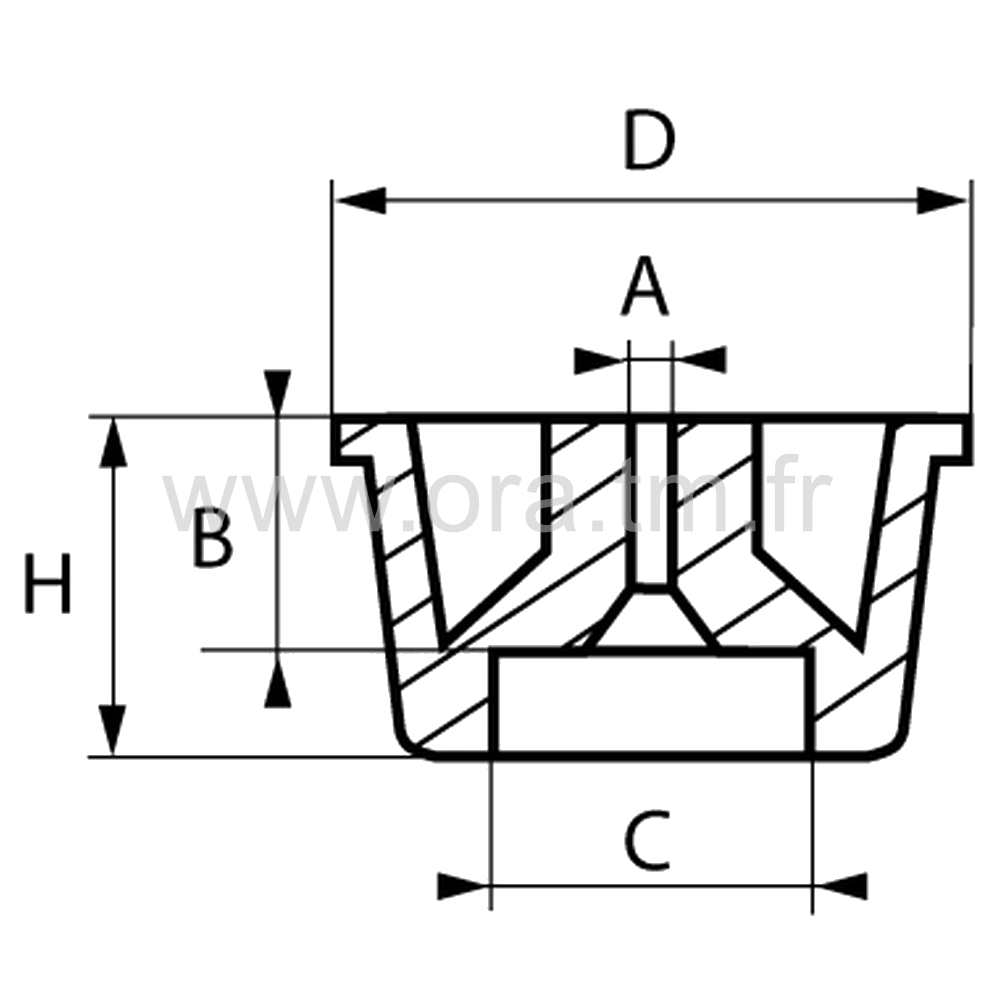 PTG - PATIN A VISSER - BASE CYLINDRIQUE