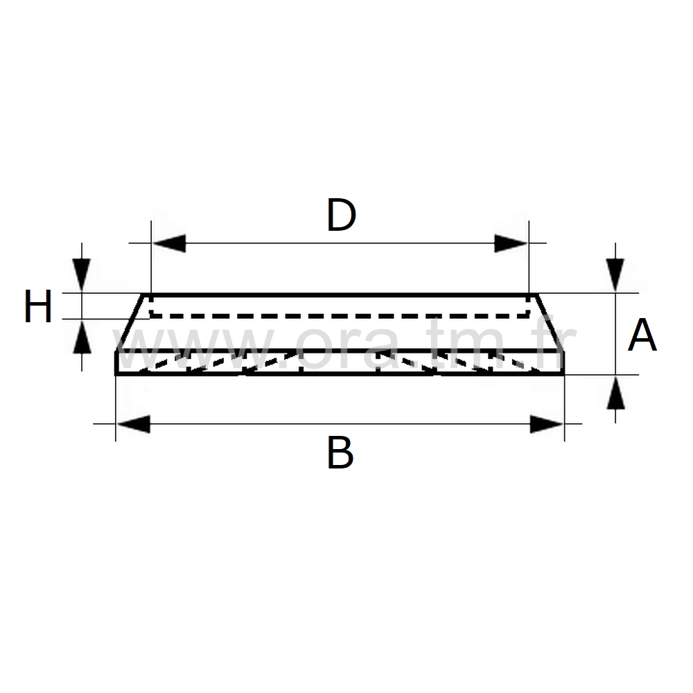 BUA - SEMELLE AMORTISSEUR - SECTION CYLINDRIQUE