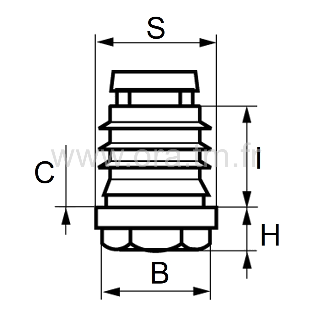 IVCA - INSERT VERIN IMPERDABLE - TUBE CARRE