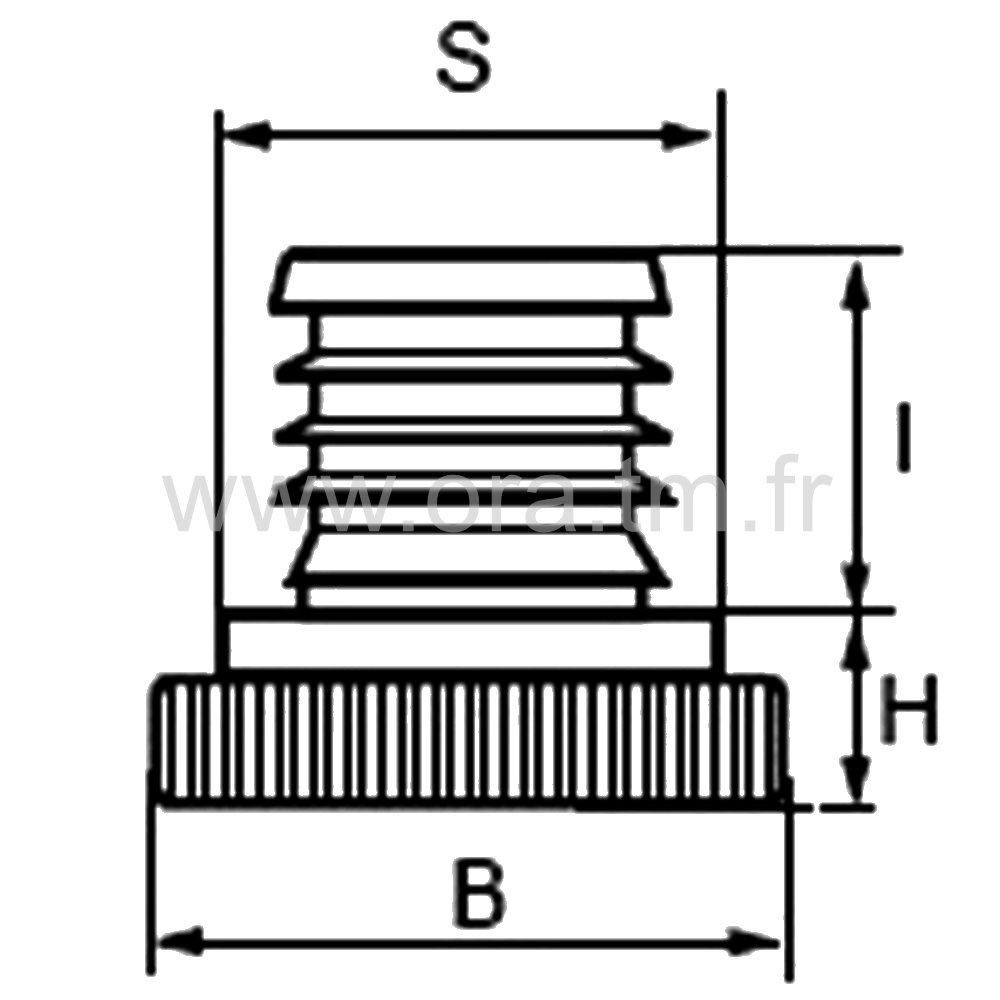 IVCM - INSERT VERIN - TUBE CARRE