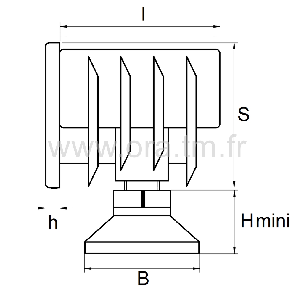 IVHR - INSERT VERIN TUBE LATERAL - TUBE RECTANGLE