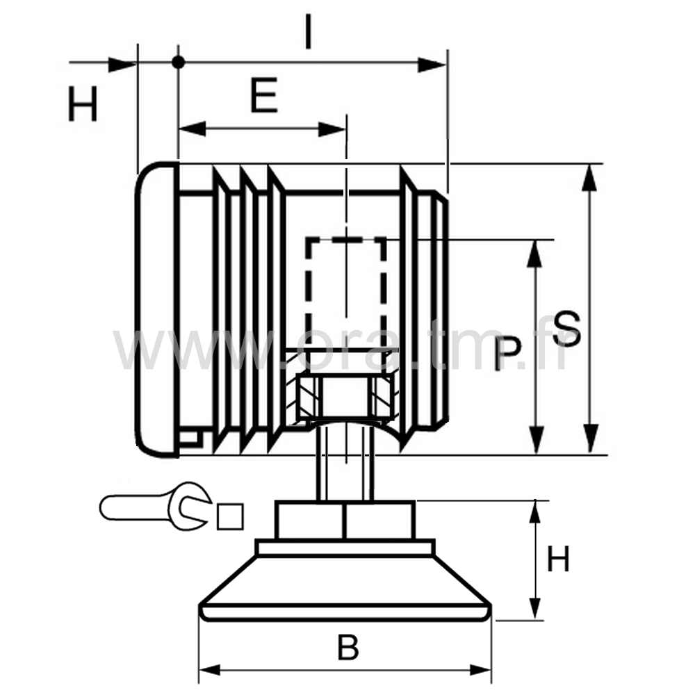 IVHY2 - INSERT VERIN TUBE LATERAL - TUBE CYLINDRIQUE