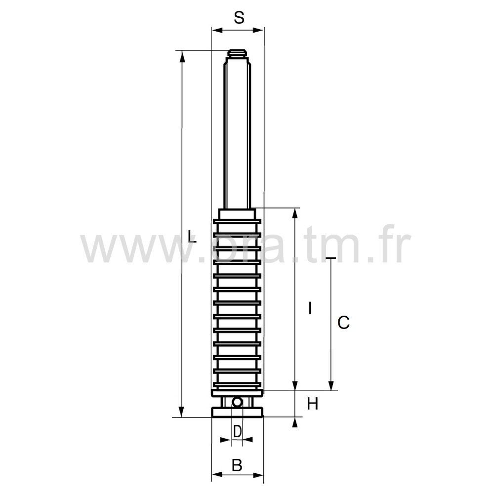 IVI2 - INSERT VERIN REGLAGE LONG - TUBE CYLINDRIQUE