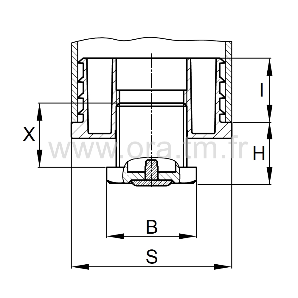 IVO2AD - INSERT VERIN AMORTISSEUR - TUBE MEPLAT CHANTS RONDS