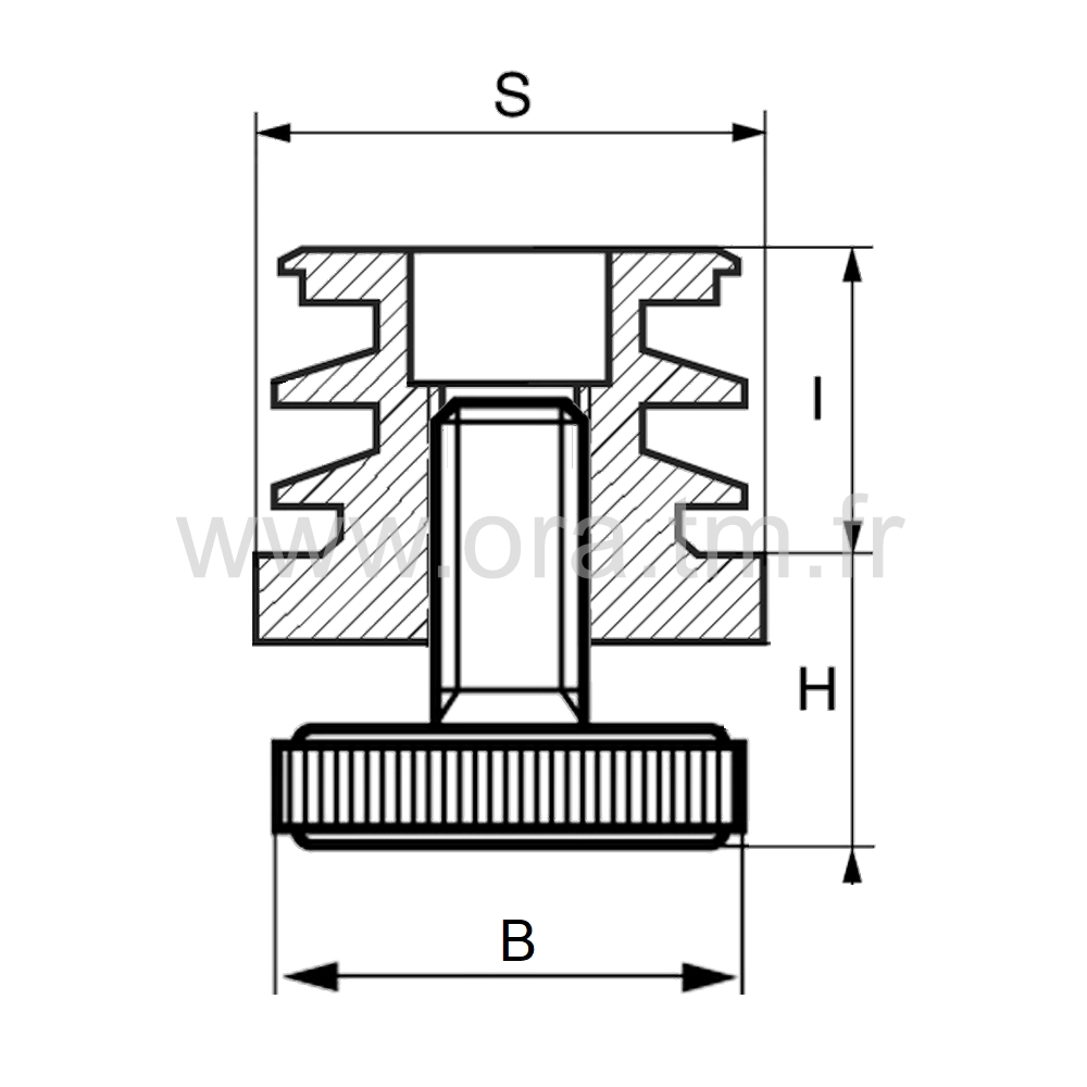 IVPM - INSERT VERIN - TUBE CARRE