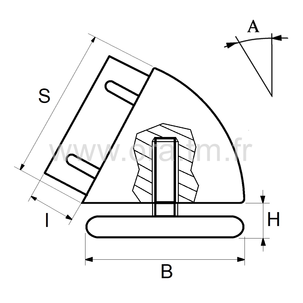 IVPO - INSERT VERIN INCLINE - TUBE MEPLAT CHANTS RONDS