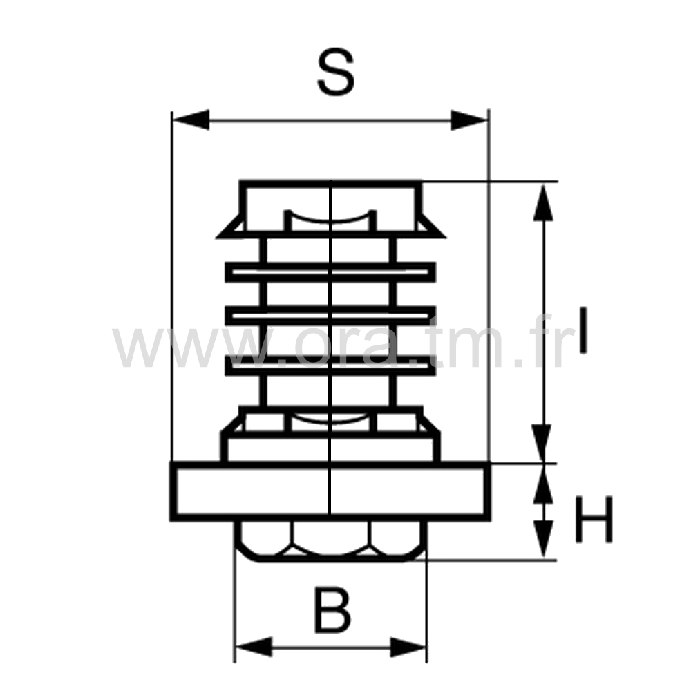 IVQR - INSERT VERIN - TUBE QUART DE ROND