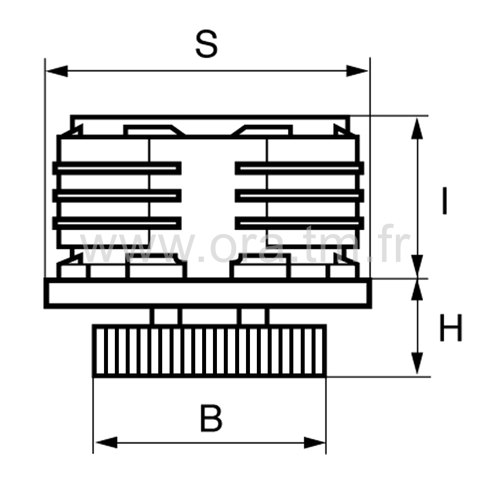 IVRM - INSERT VERIN - TUBE RECTANGLE