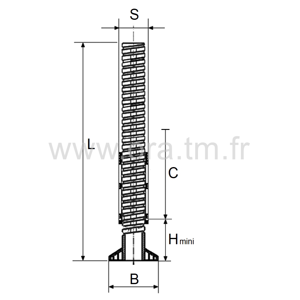 IVS - INSERT VERIN REGLAGE LONG - TUBE CYLINDRIQUE