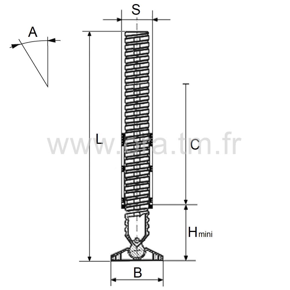 IVSO - INSERT VERIN REGLAGE LONG - TUBE CYLINDRIQUE