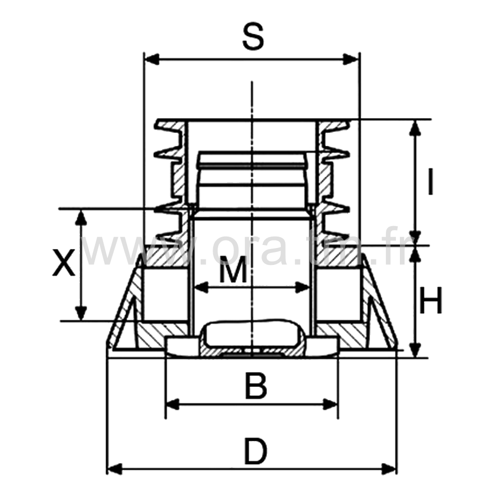 IVZB - INSERT VERIN - TUBE CYLINDRIQUE