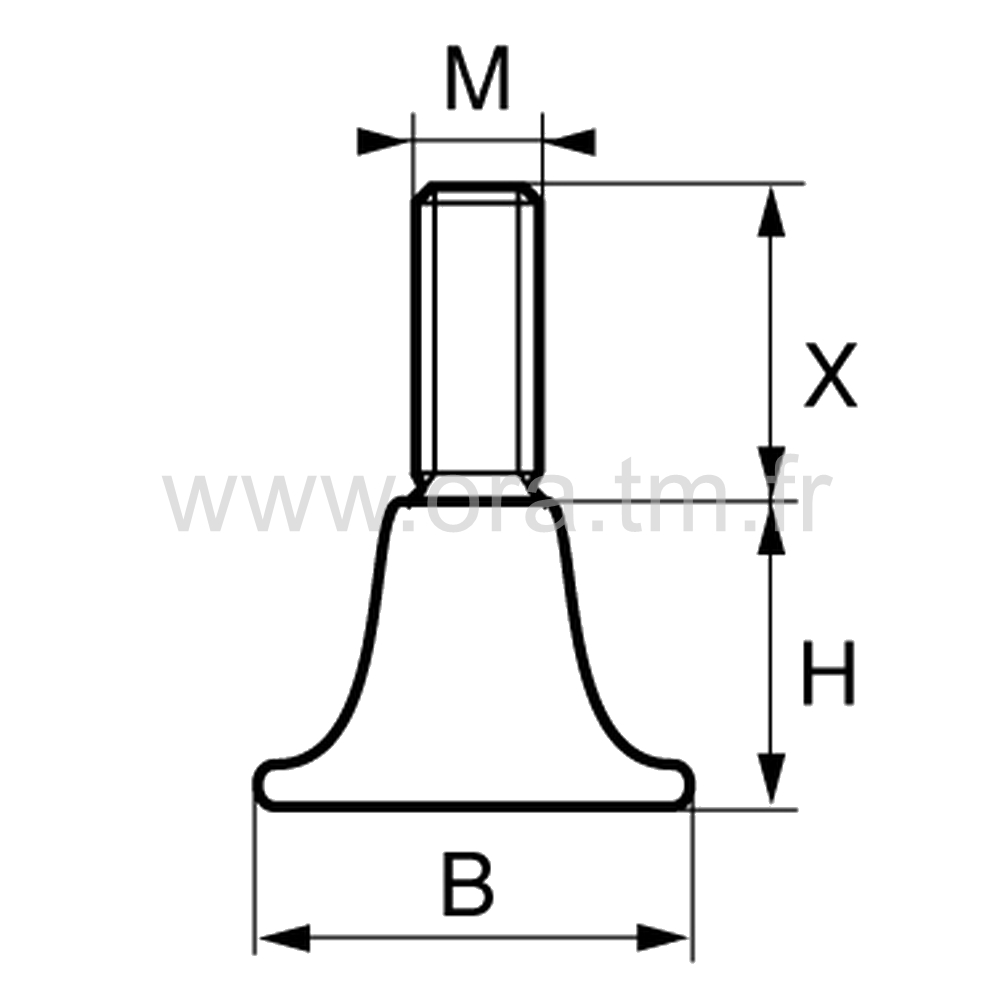 VAT - VERIN RIGIDE - BASE CYLINDRIQUE