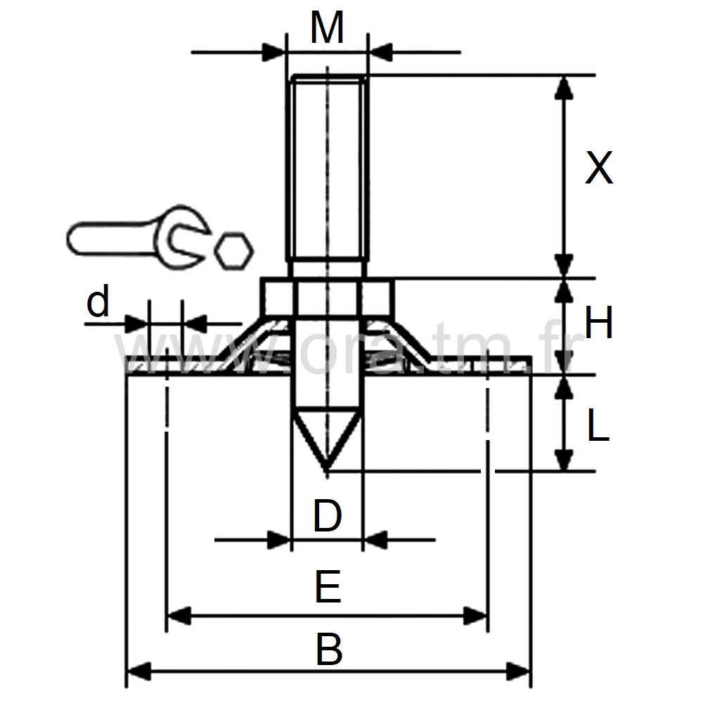 VGAM - VERIN GYROSCOPIQUE - BASE CYLINDRIQUE