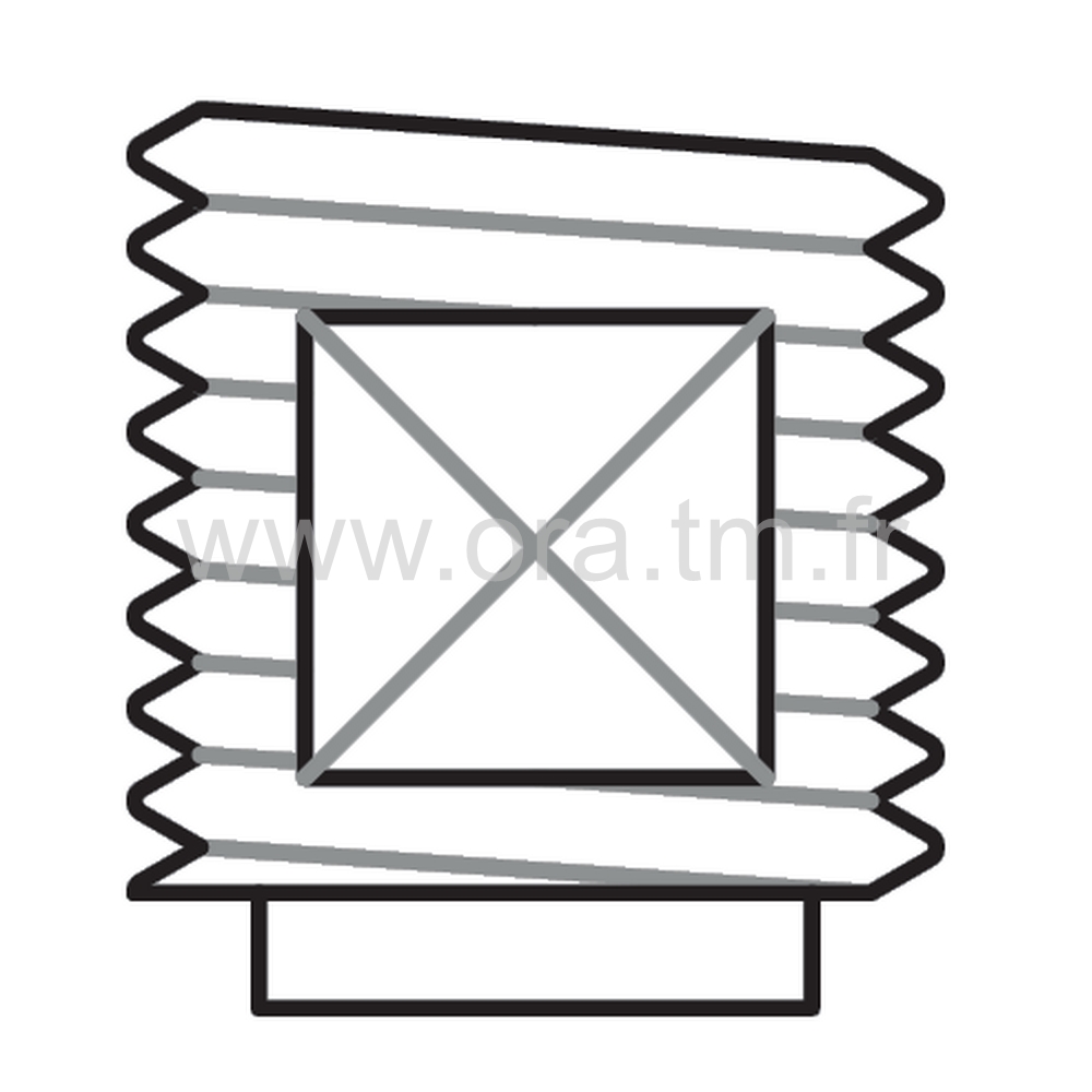 VMB7 - VERIN PIED CONVOYEUR - PRISE 2 PLATS ANGLE 15°