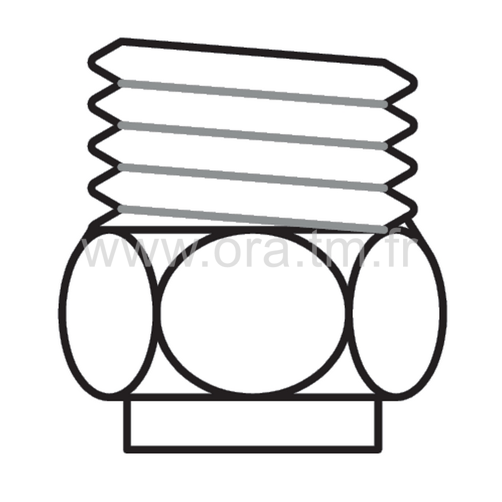 VME - VERIN PIED MACHINE - APPUI VULCANISE ANGLE 5°