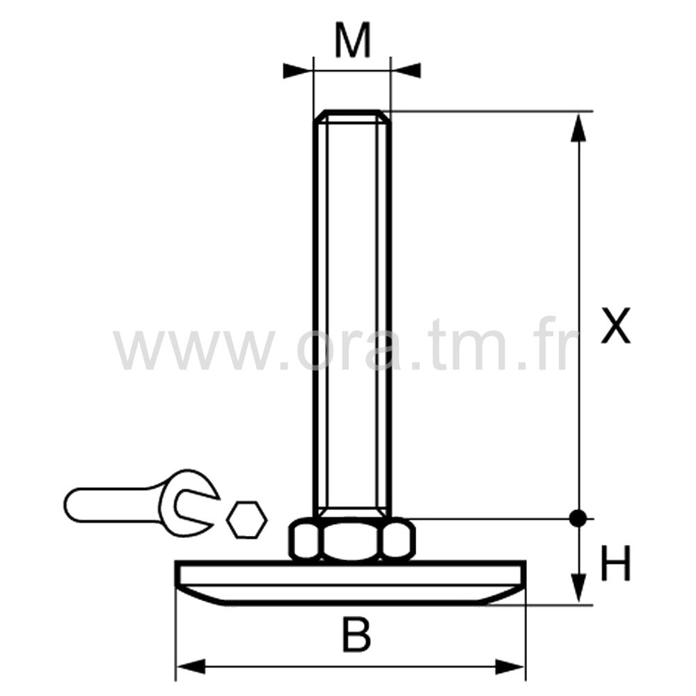 VMGS - VERIN GYROSCOPIQUE - BASE CYLINDRIQUE