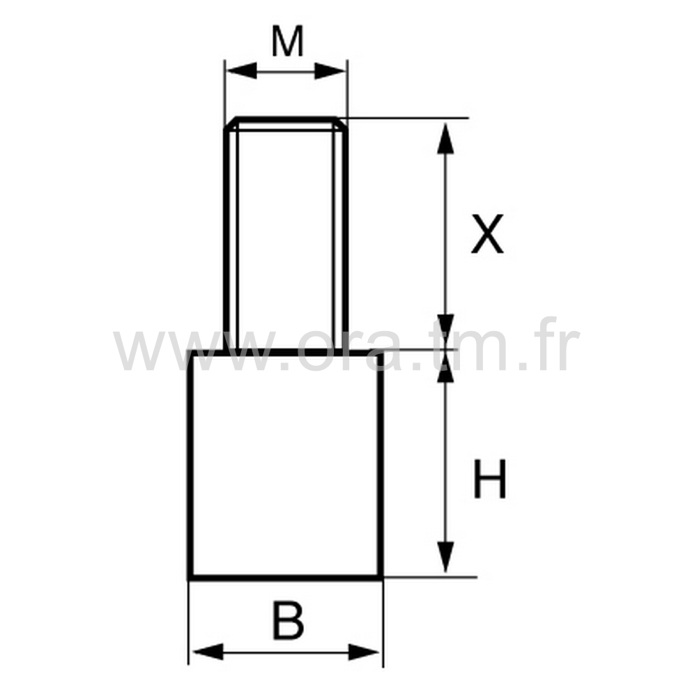 VMOC - VERIN MONOBLOC - BASE CUBIQUE