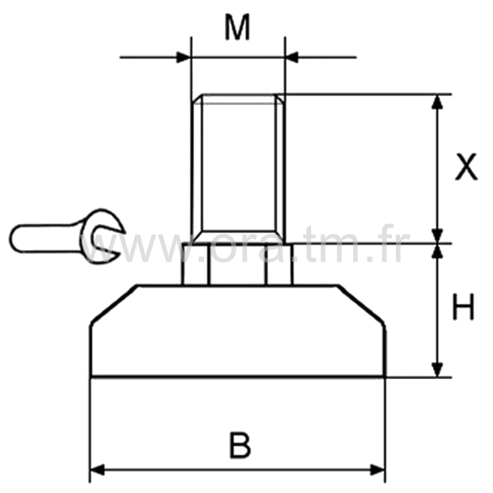 VMOD - VERIN MONOBLOC - BASE CYLINDRIQUE