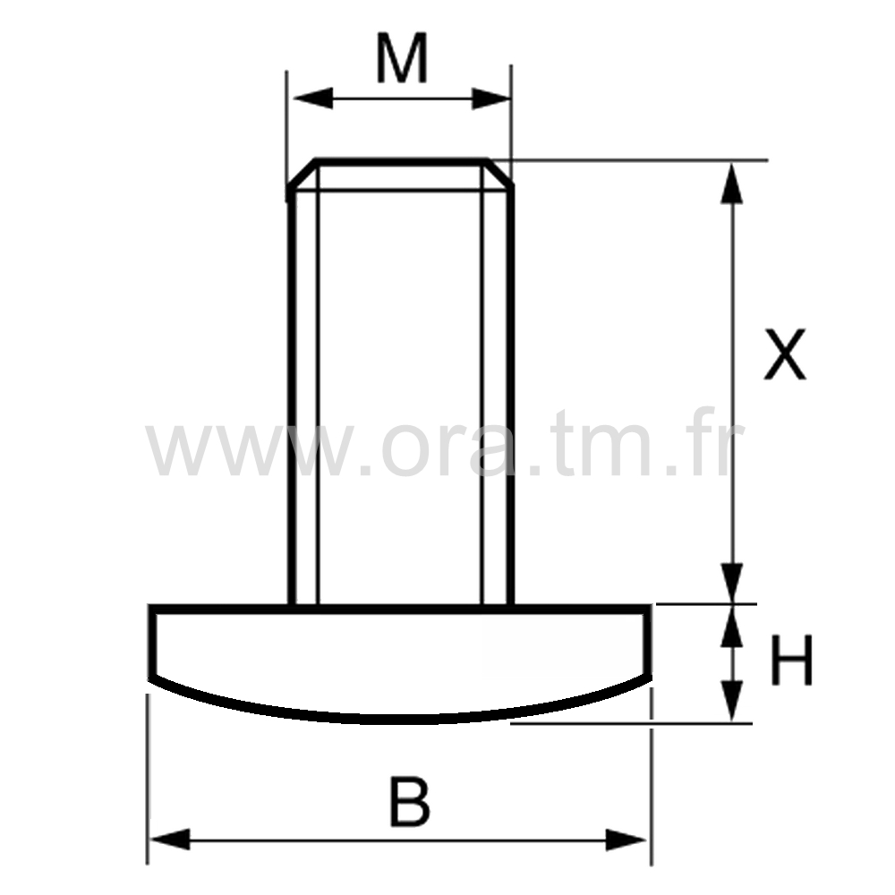 VMOM - VERIN MONOBLOC - BASE CYLINDRIQUE