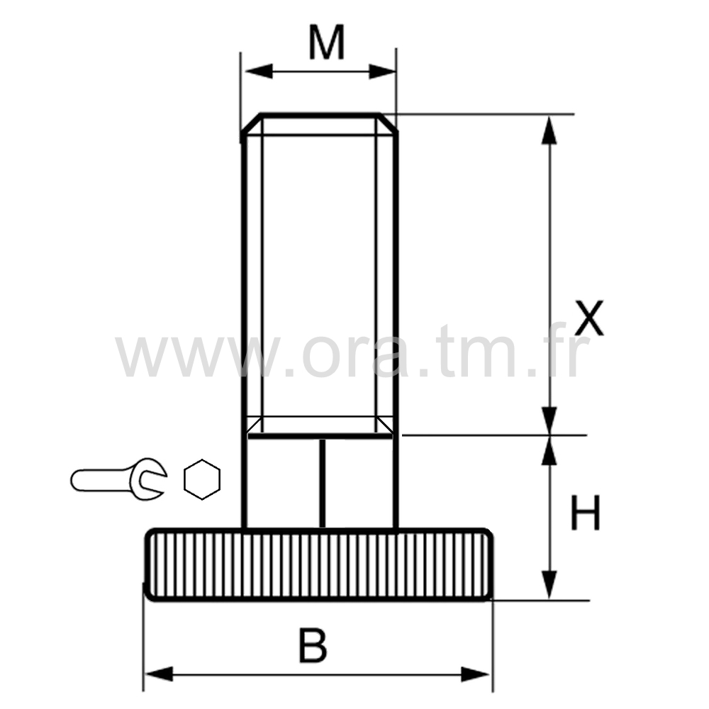 VMOM - VERIN MONOBLOC - BASE CYLINDRIQUE