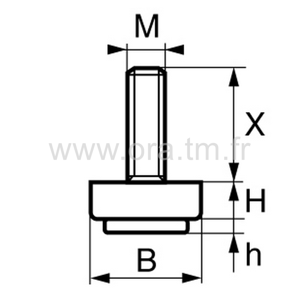 VPYFE - VERIN GLISSEUR - BASE CYLINDRIQUE