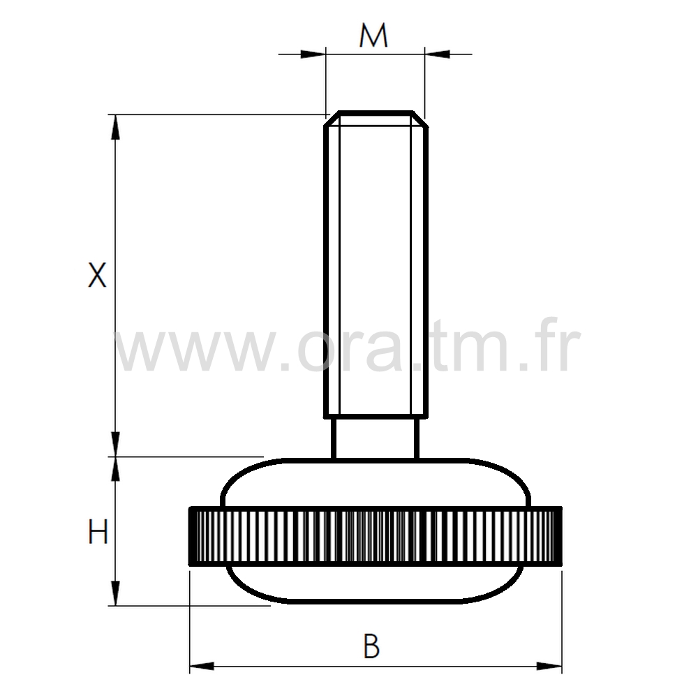 VSBK - VERIN RIGIDE - BORDURE MOLETEE