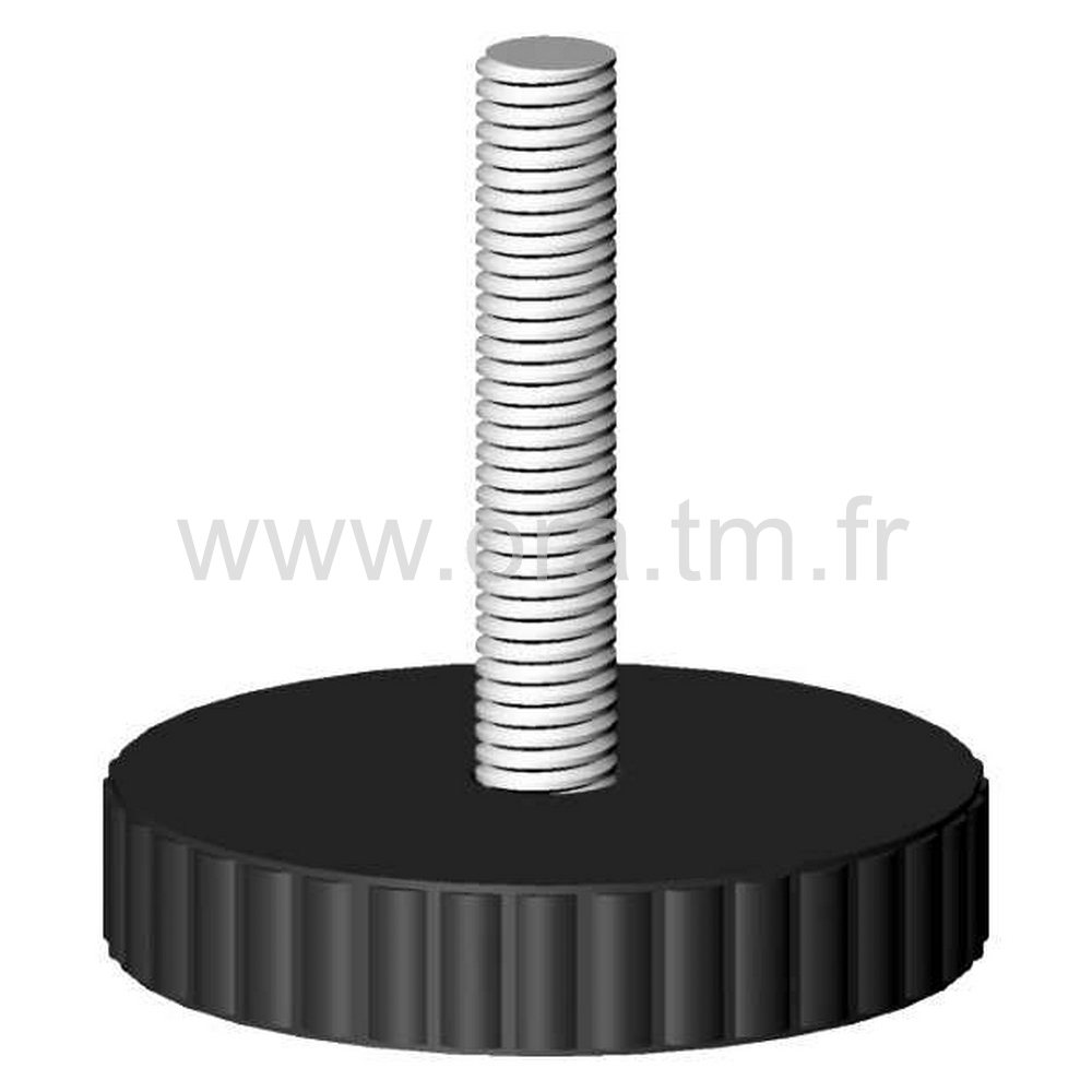 VTMO - VERIN RIGIDE - BASE CYLINDRIQUE MOLETEE