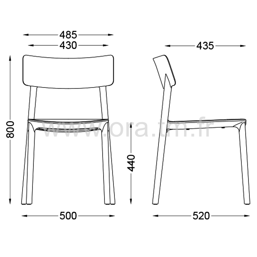 DEVA - RESTAURATION - CHAISE TABOURET MONOBLOC