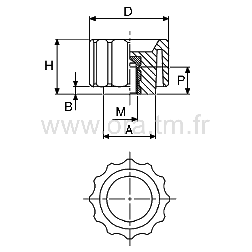 BSBB - BOUTON DE SERRAGE - PRISE CYLINDRIQUE