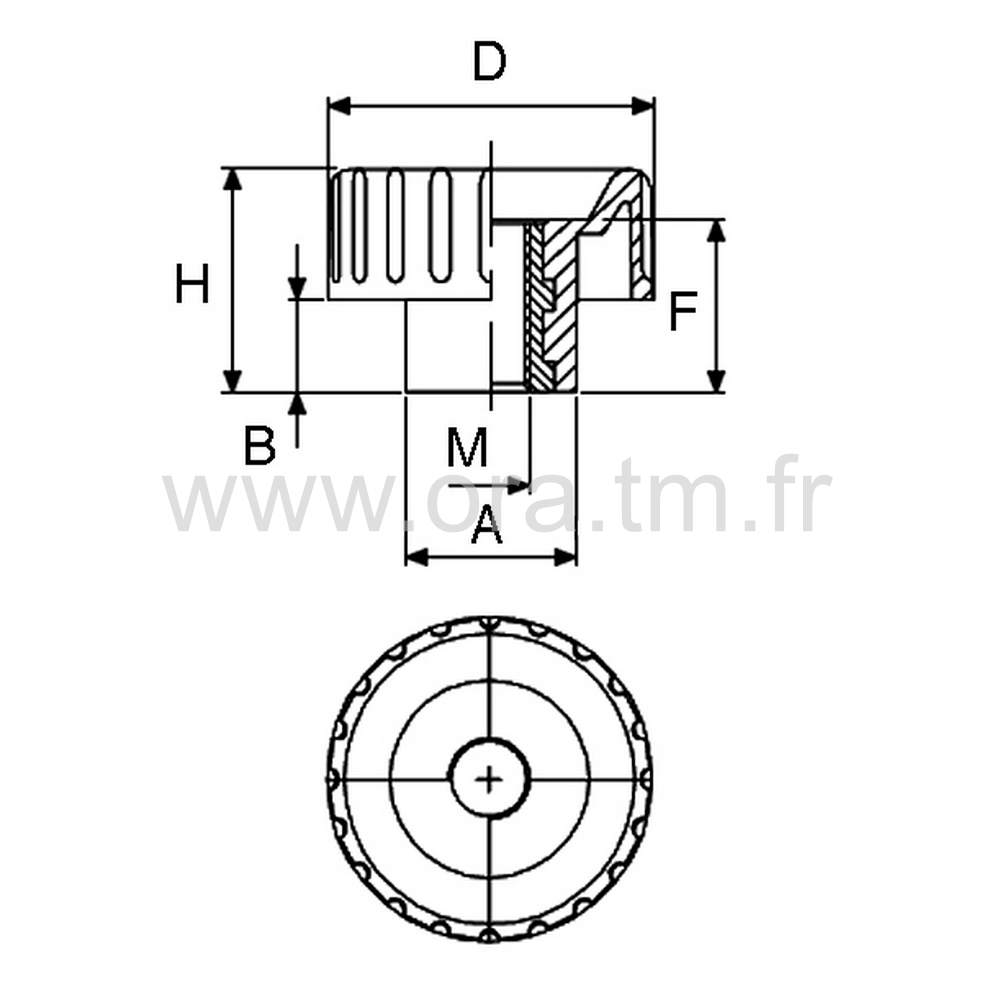 BSCD - BOUTON DE SERRAGE - PRISE CYLINDRIQUE