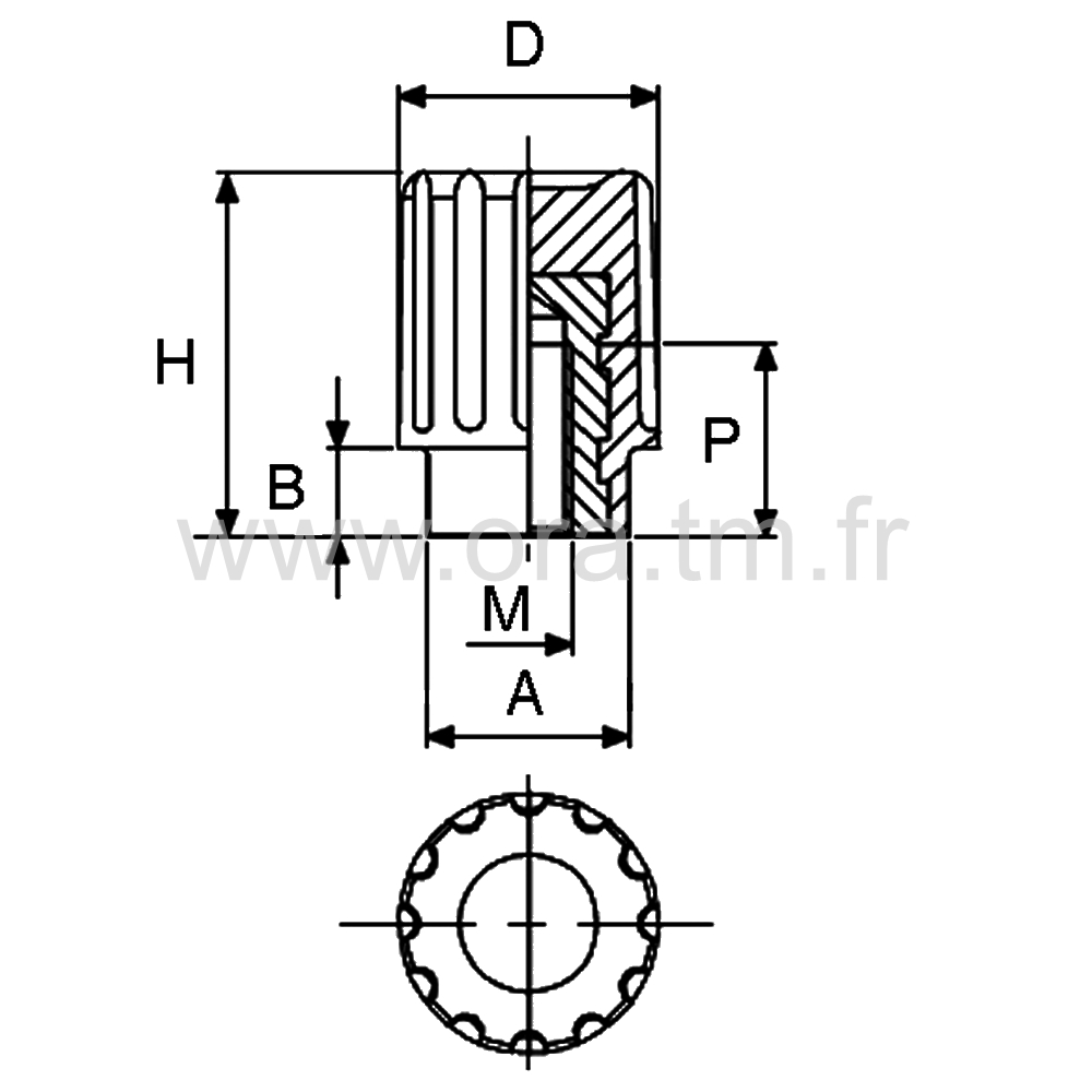 BSDB - BOUTON DE SERRAGE - PRISE CYLINDRIQUE