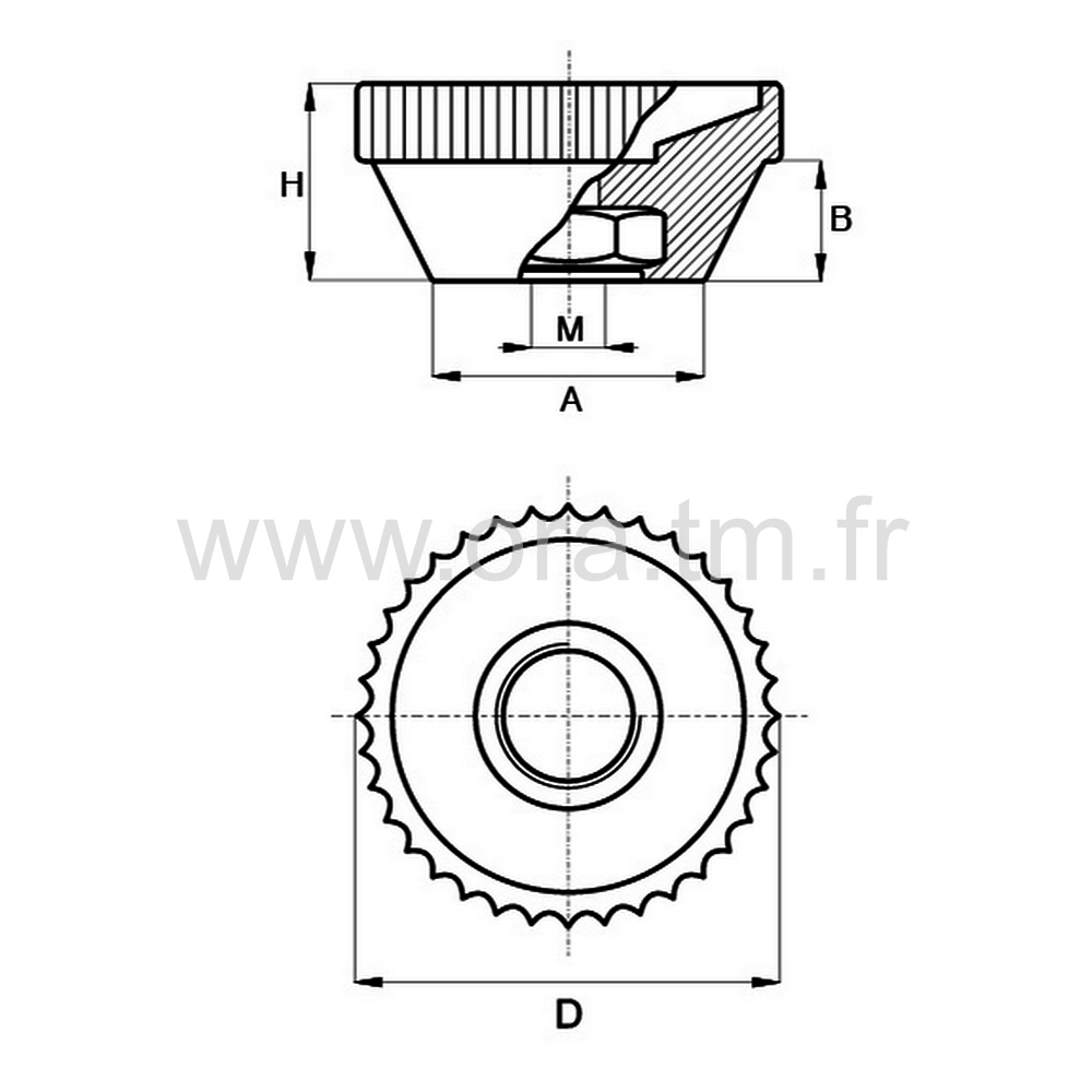 BSIE - BOUTON DE SERRAGE - PRISE MOLETEE