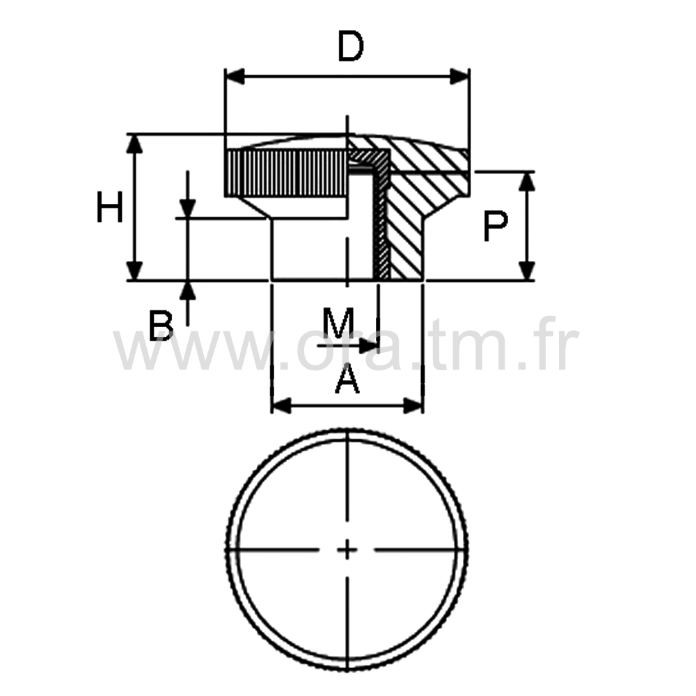 BSKFB - BOUTON BAKELITE - PRISE MOLETEE