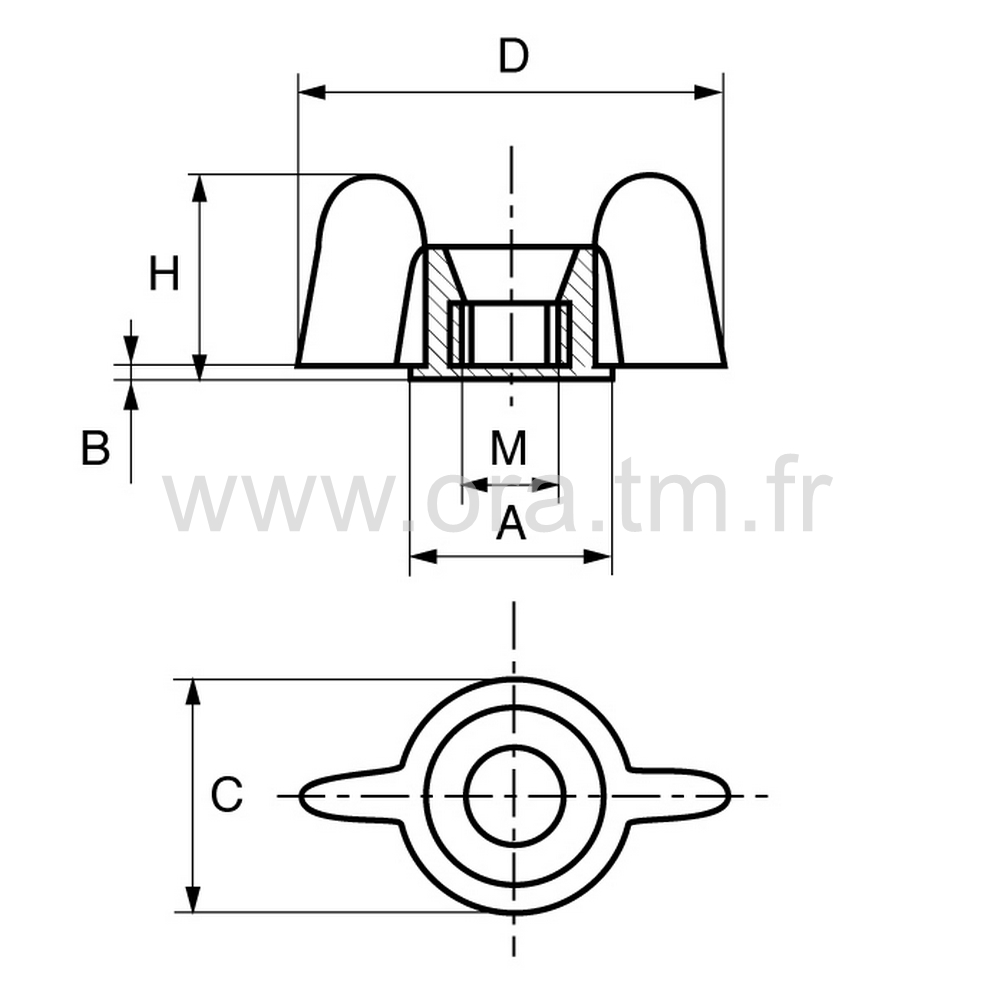 BSMD - BOUTON DE SERRAGE - PRISE 2 BRANCHES