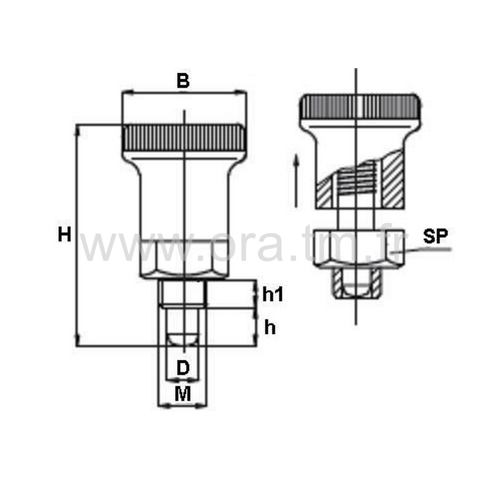 DXF -  - GOUPILLE ESCAMOTABLE