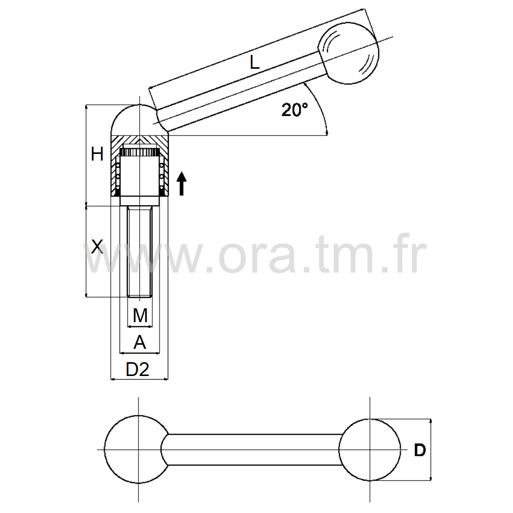 MDC - MANETTE DEBRAYABLE - PRISE 1 BRANCHE