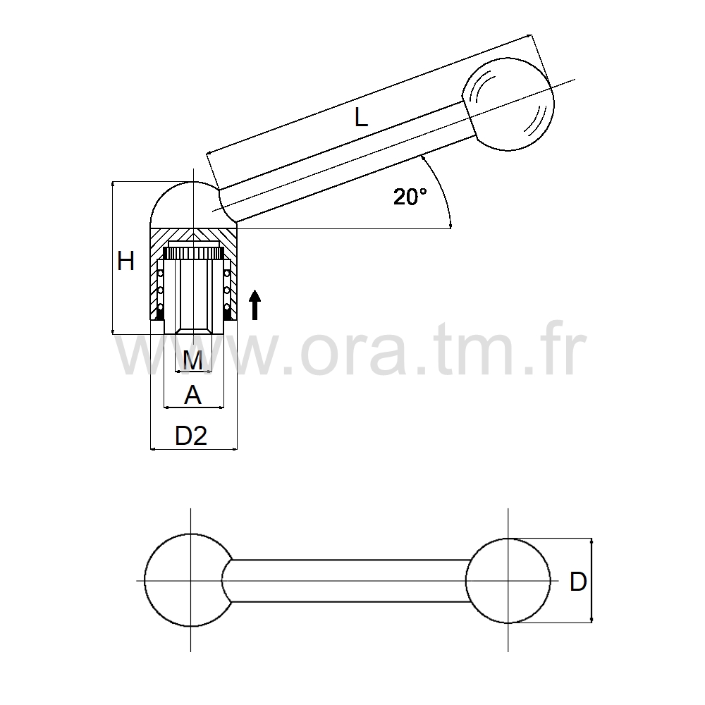 MDCB - MANETTE DEBRAYABLE - PRISE 1 BRANCHE