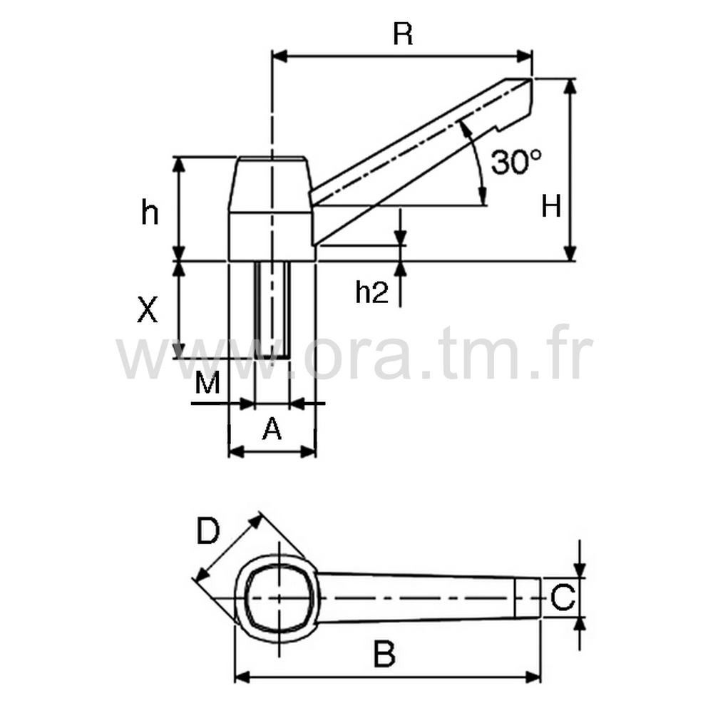 MSA - MANETTE DE SERRAGE - PRISE 1 BRANCHE