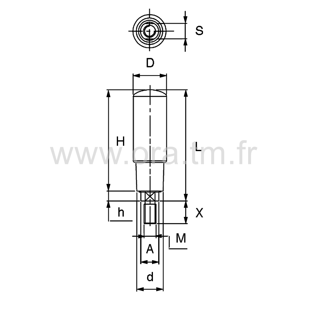 PMAT - POIGNEE DE MANOEUVRE - PRISE CYLINDRIQUE ETAGEE