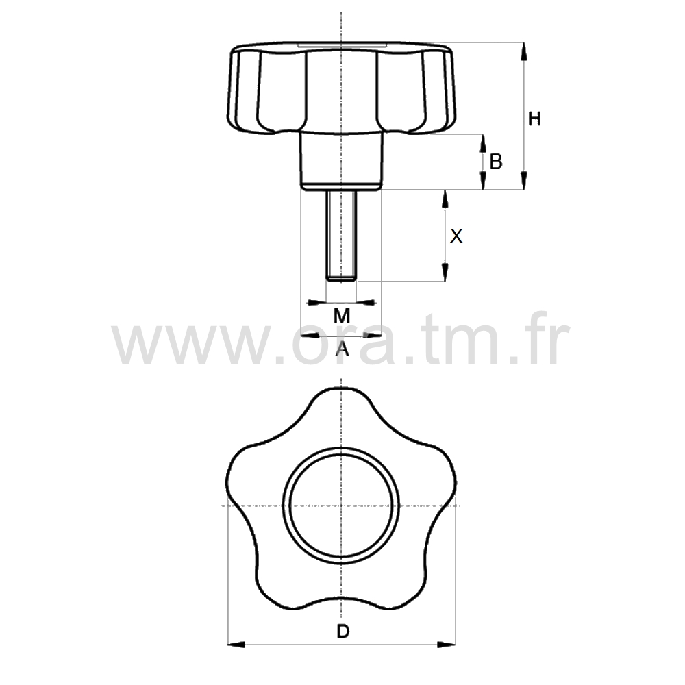 PSOF - POIGNEE DE SERRAGE - PRISE 5 LOBES