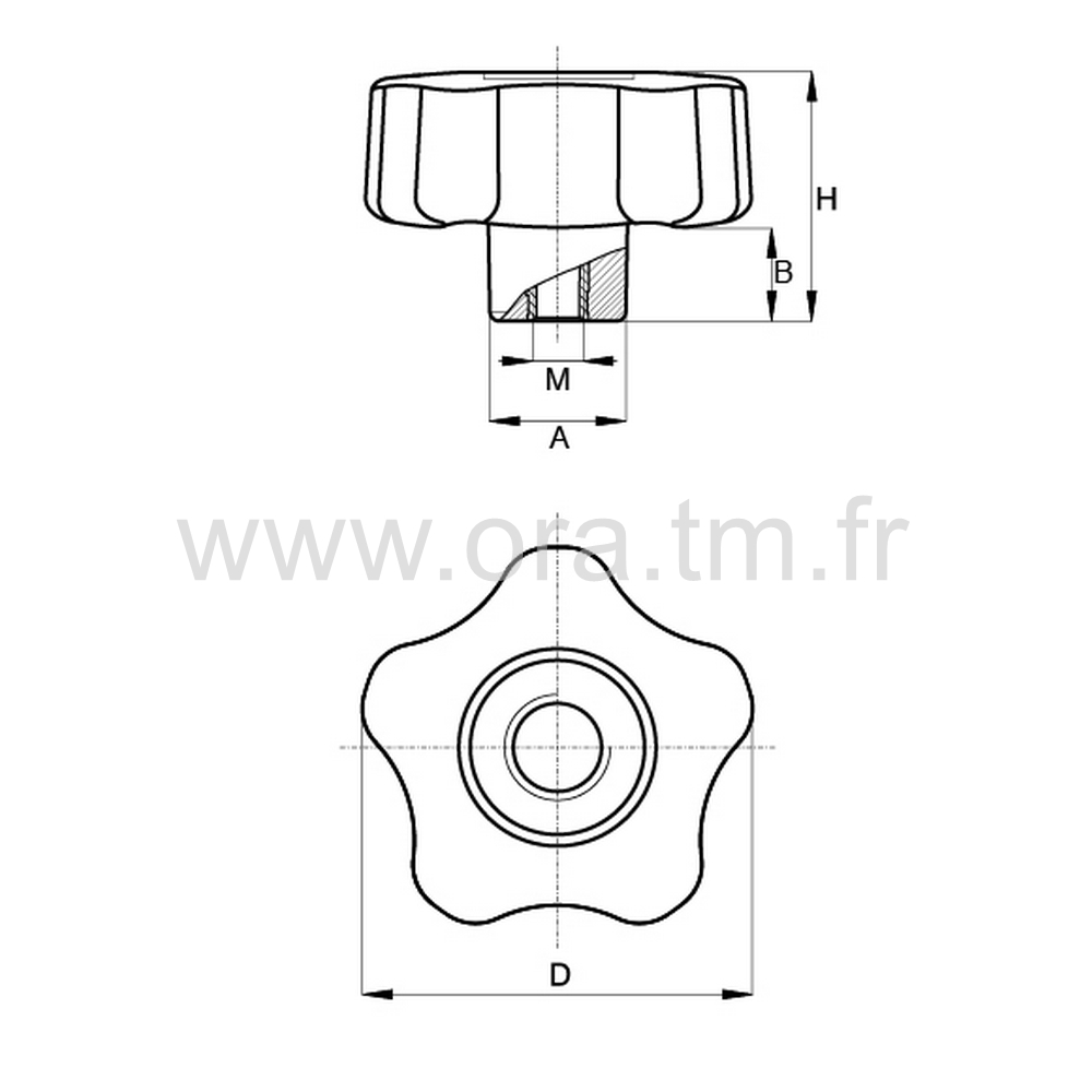 PSOFD - POIGNEE DE SERRAGE - PRISE 5 LOBES