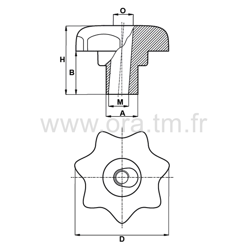 PSPAMR - POIGNEE DE SERRAGE - PRISE 7 LOBES