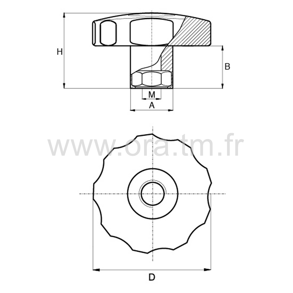 PSTMD - POIGNEE DE SERRAGE - PRISE 9 LOBES