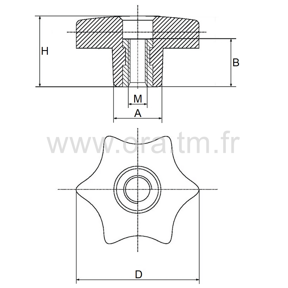 PSTSD - POIGNEE DE SERRAGE - PRISE 6 LOBES