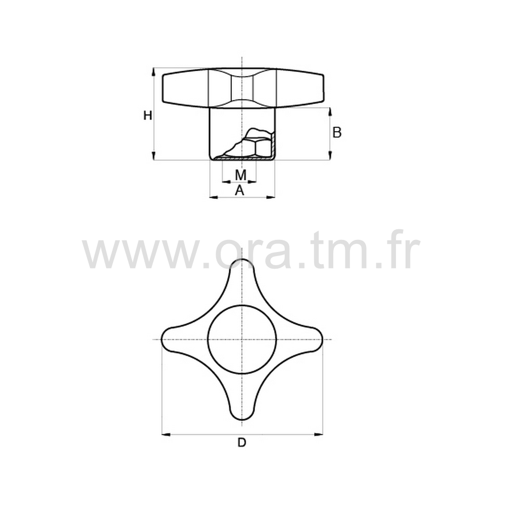 QUADB - POIGNEE DE SERRAGE - PRISE A CROISILLONS