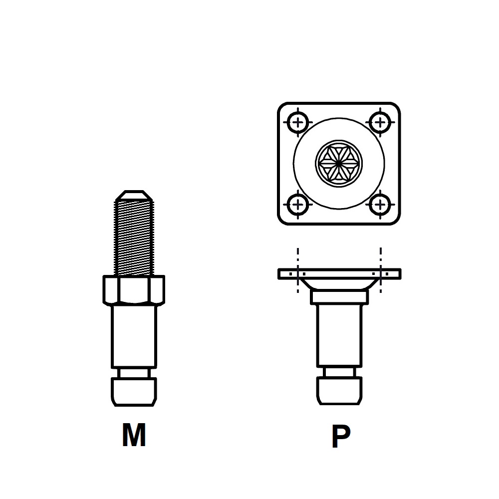 G820 - PIVOT AXE FIXATION - ROULETTES ET PATINS