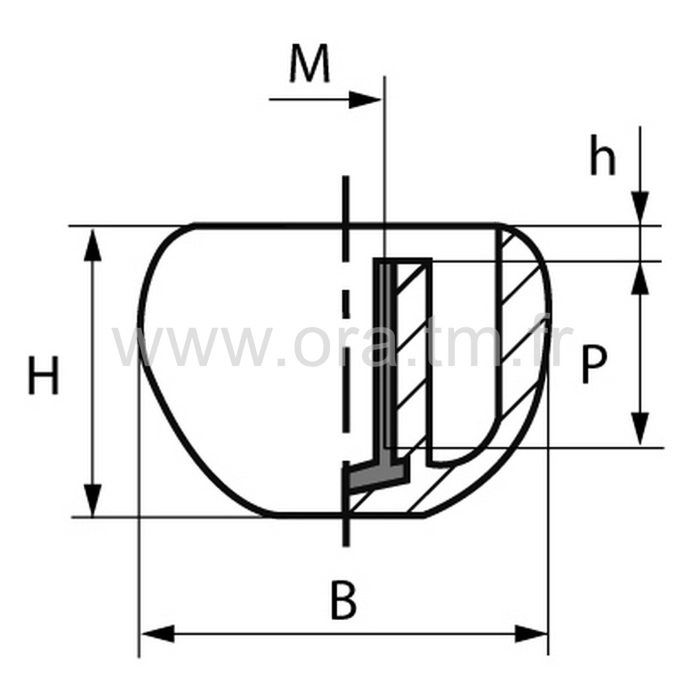 BPB - BOUTON PATIN BOULE - CAPOT APPUI PLAT