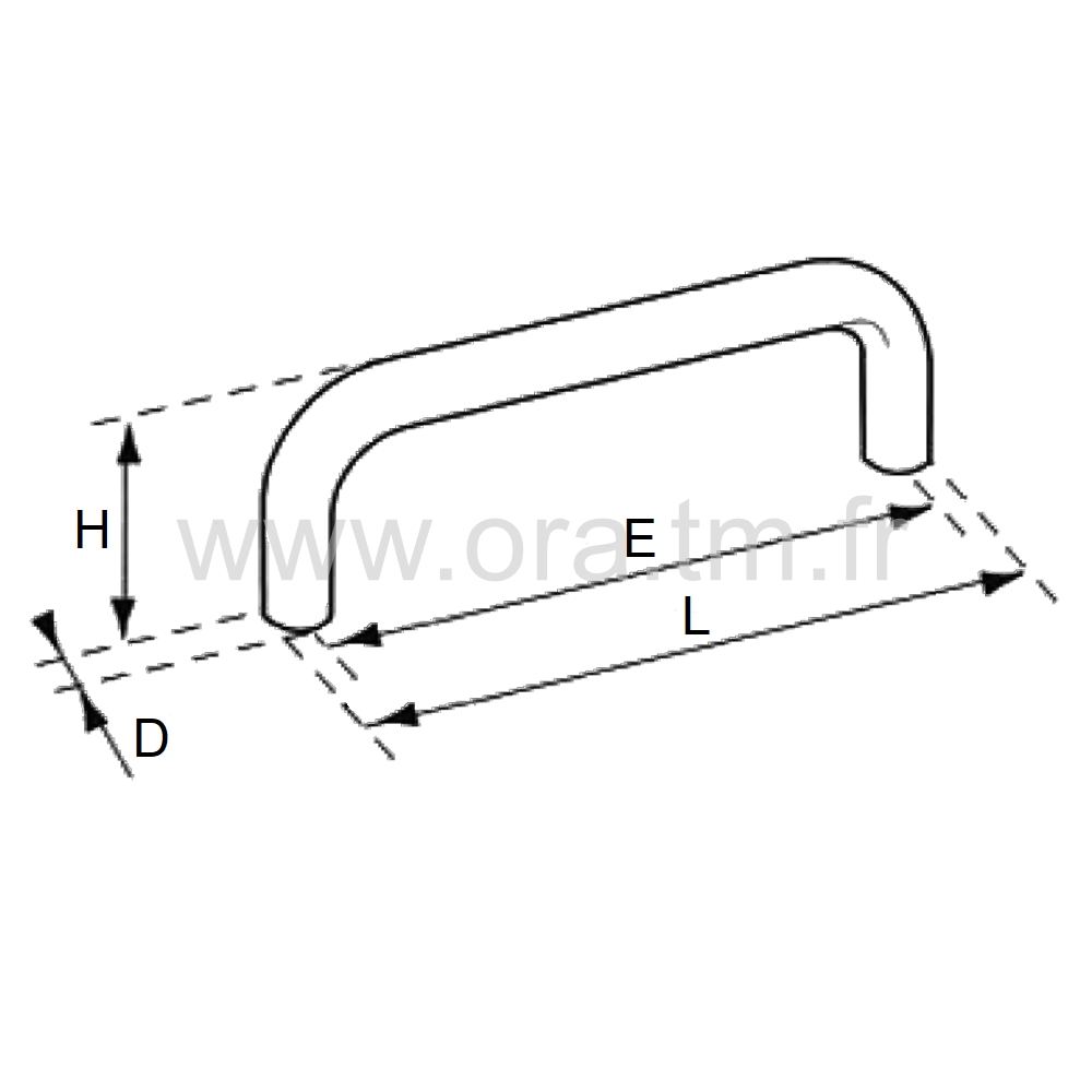 D0096 - POIGNEE FIL - DIAMETRE 10 ENTRAXE 96 MM