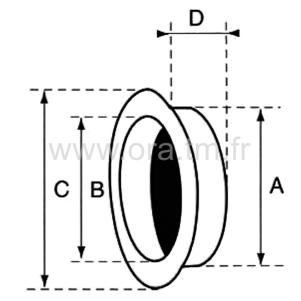 PEC - POIGNEE A ENCASTRER - SECTION TUBE ROND